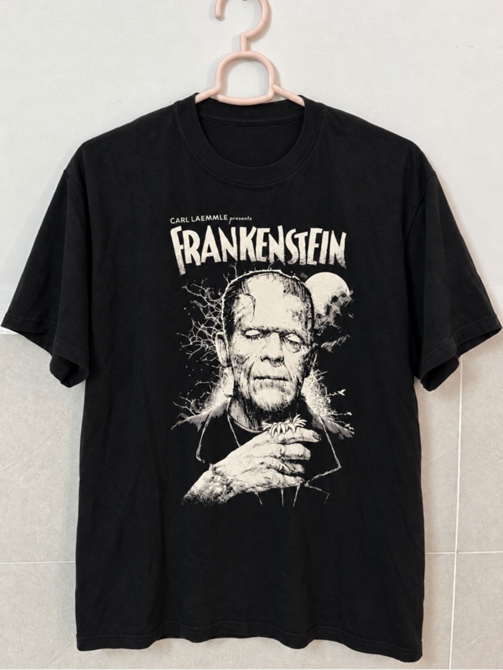 Frankenstein Graphic Black T-Shirt